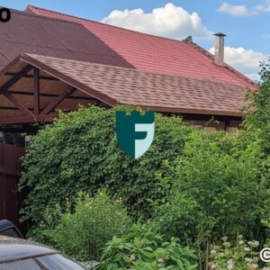 Двухскатный навес из мягкой кровли 3х6 м фото