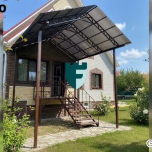 Навес к дому из поликарбоната 3х3 м фото