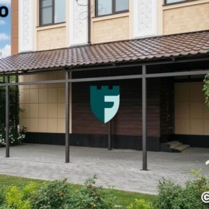 naves0176-photo-02 Односкатный навес с металлочерепицей 3х8 м фото