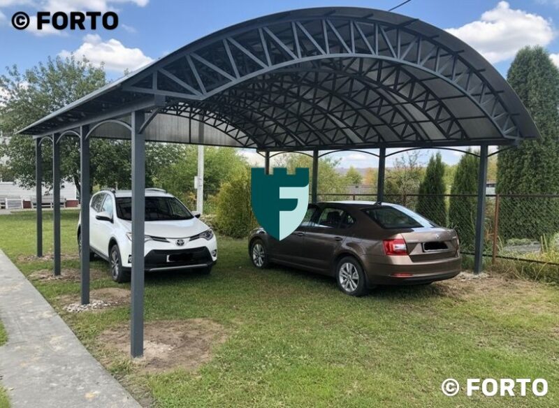Навес на дачу для двух авто 4х6 м фото