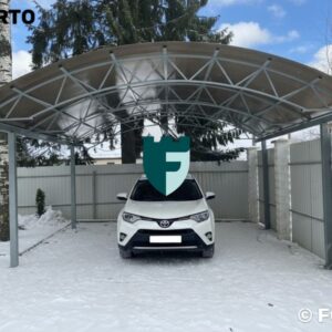 Арочный навес для машины из поликарбонатной крыши 4х6 м фото