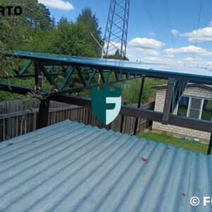Стальной навес из поликарбоната 4х6 м фото