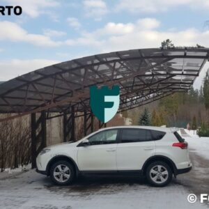Консольный навес для автомобилей 5.5х11.5 м фото
