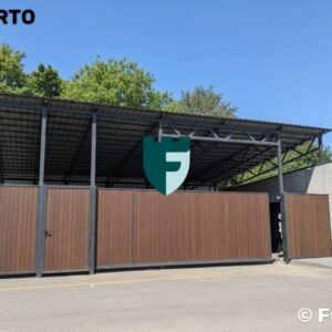 Навес над мусорными контейнерами ТБО 9.7х13.6 м фото