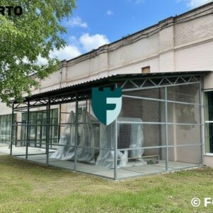Навес односкатный к стене 6х10 м фото